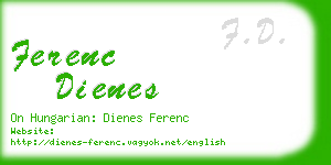 ferenc dienes business card